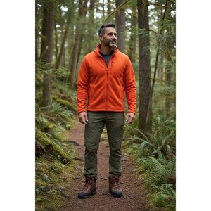 Ozark Trails Men's Orange Fleece Jacket